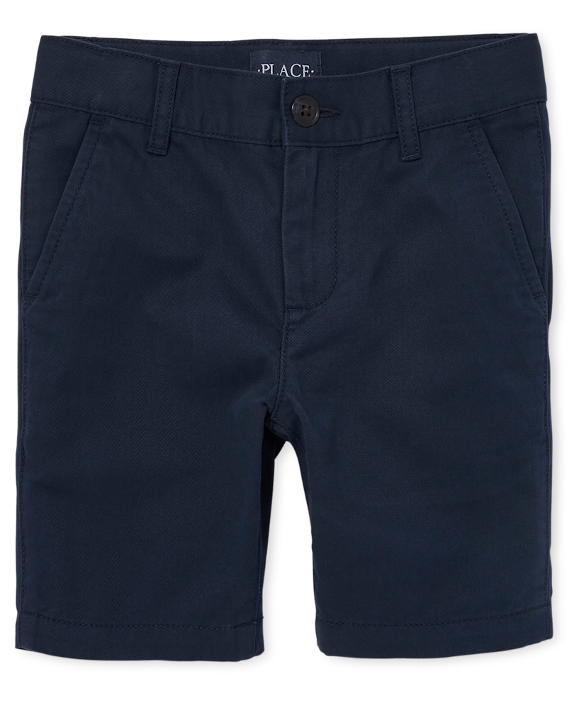 Boys Uniform Stretch Chino Shorts - blue