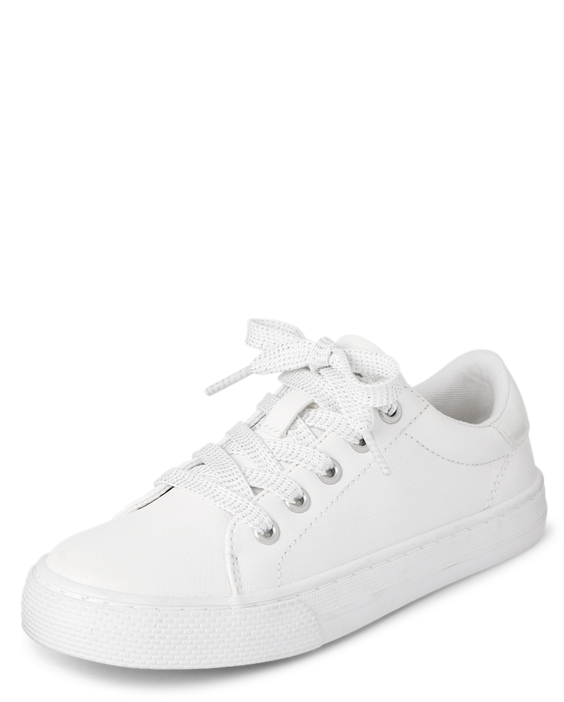 Girls Low Top Sneakers - white