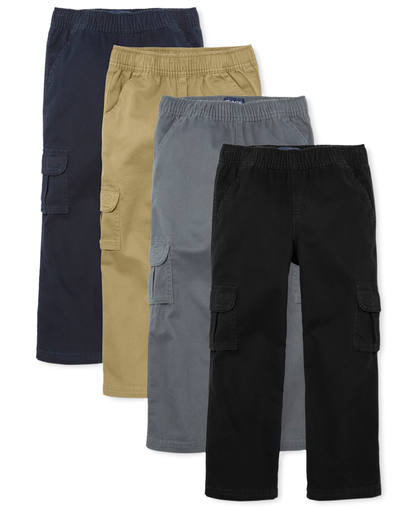 Boys Pull On Cargo Pants 4-Pack - multi