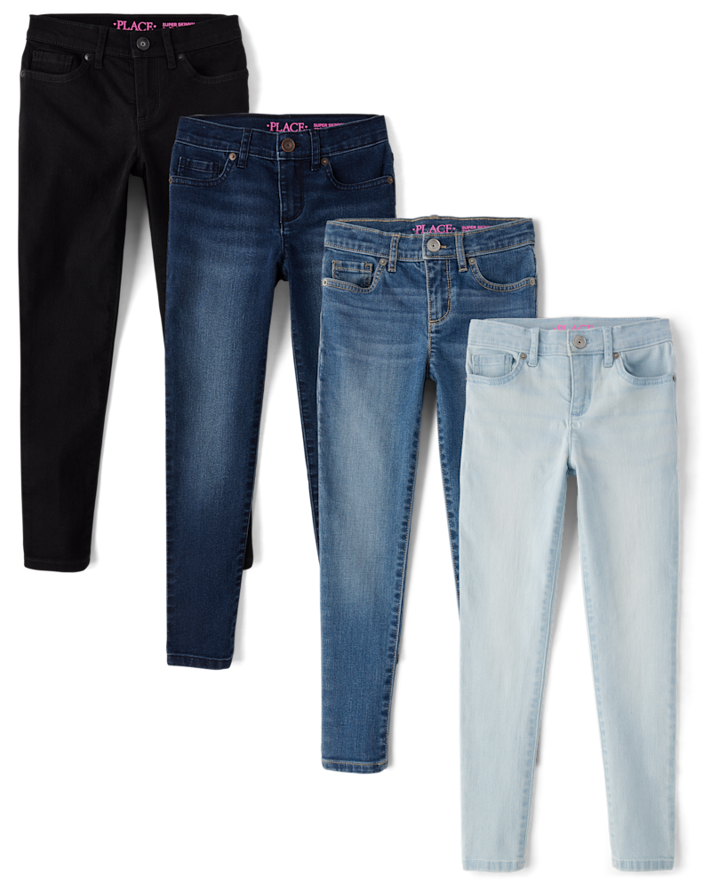 Girls Super Skinny Jeans 4-Pack - multi