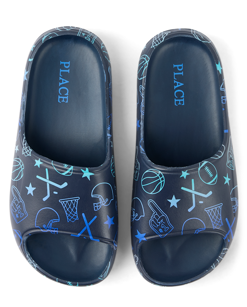 Boys Sport Slides - blue