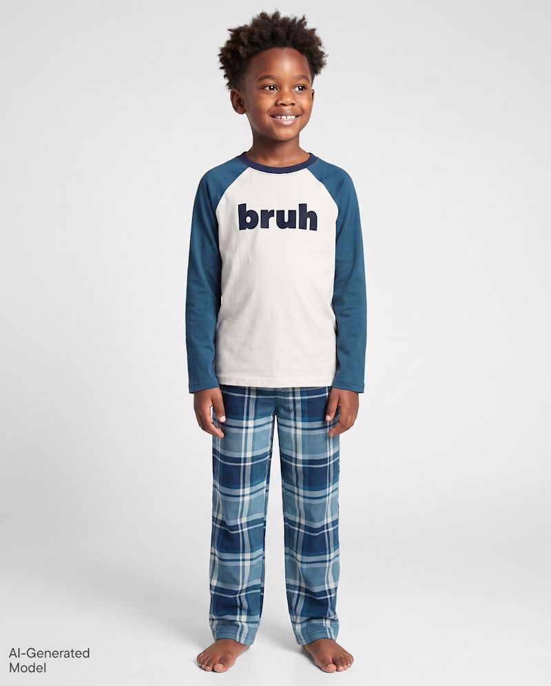 Boys Bruh Pajamas - blue