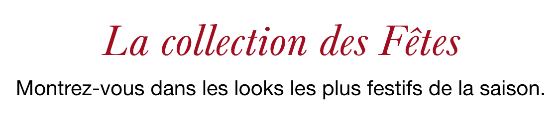 L'image affiche le texte « The Holiday Shop » en grandes lettres rouges en gras, avec le texte « Keep out in the season's cold » écrit en dessous dans une police plus petite.