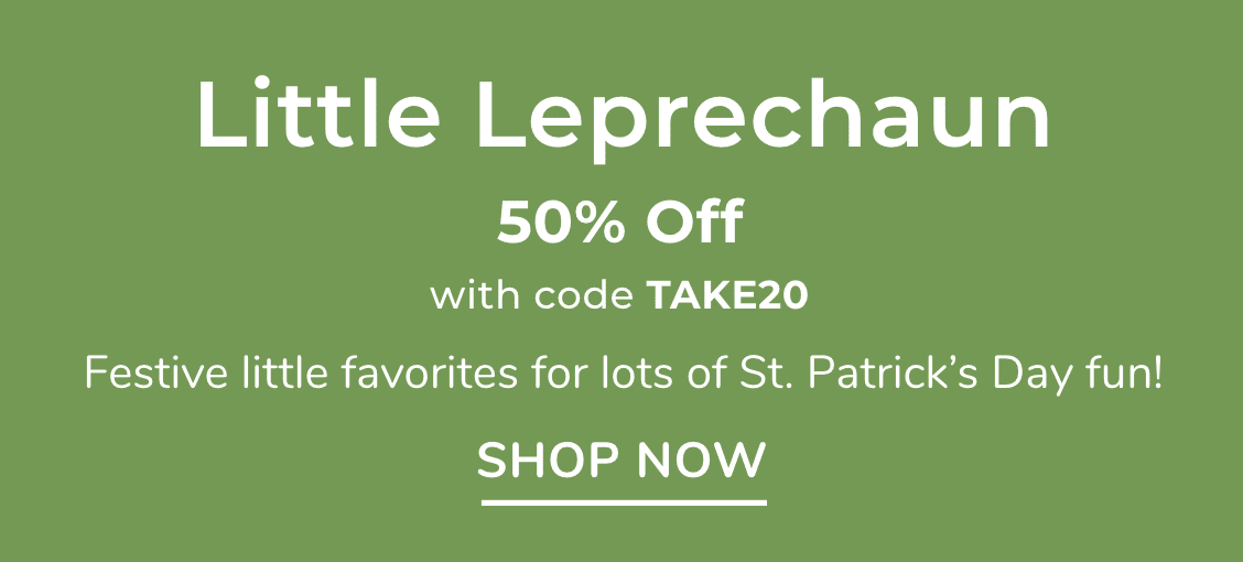 Little Leprechaun 50% Off with code TAKE20