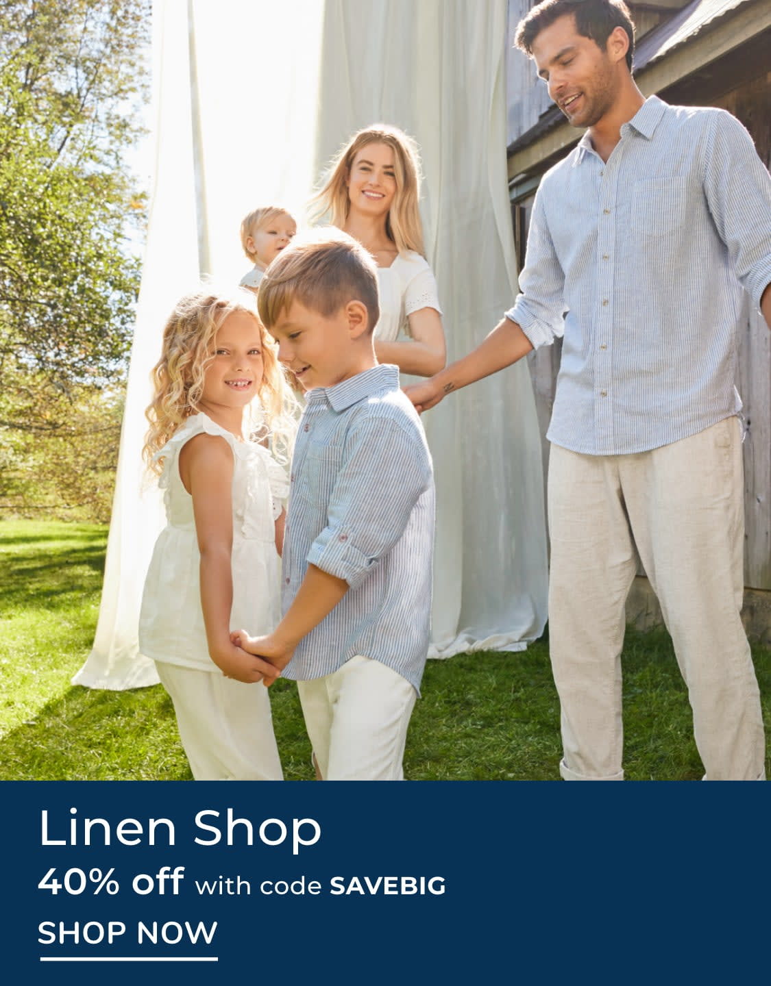 Linen Shop 40% Off with code SAVEBIG