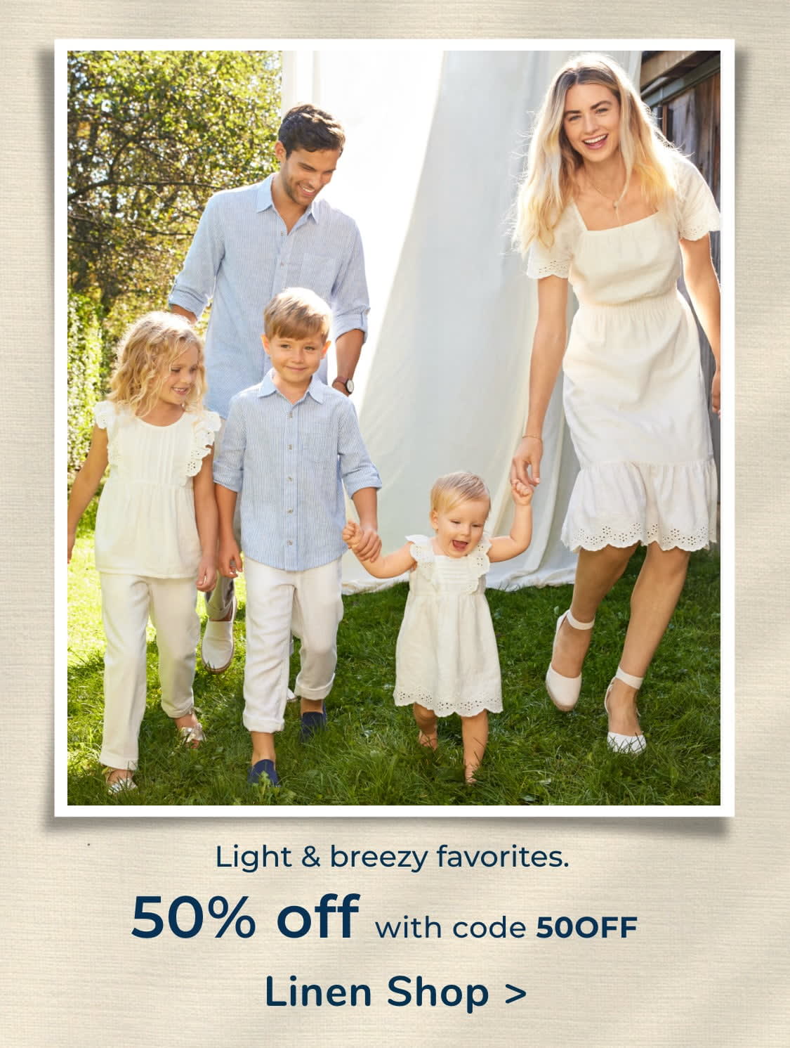 Linen Shop 50% off with code 50OFF