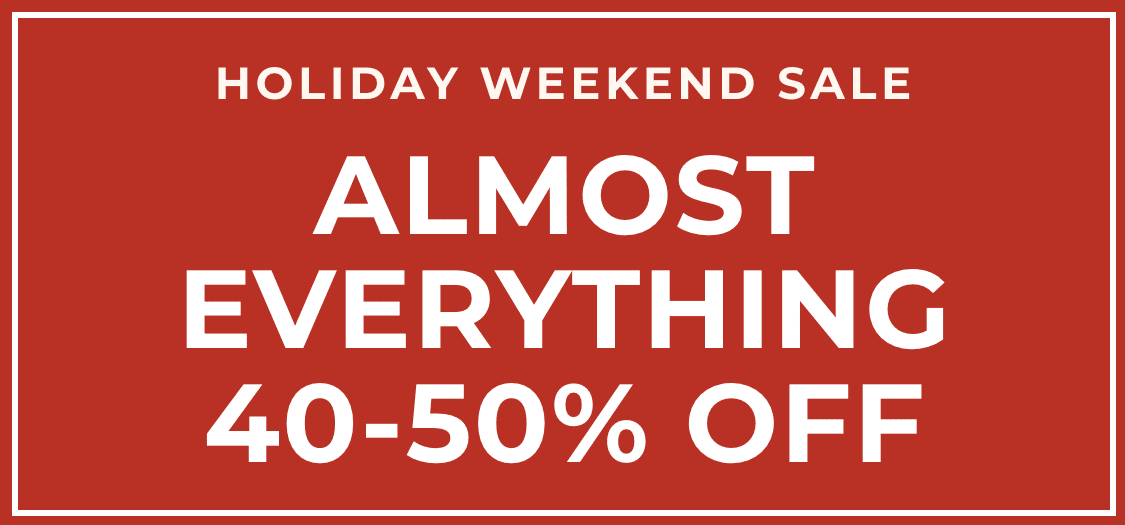 Almost everything 40-50% off 