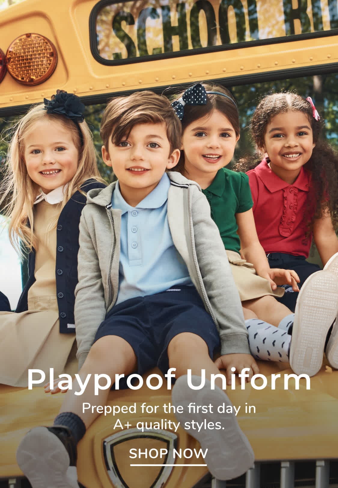 Playproof Uniform Prepped for the first day in A+ quality styles.