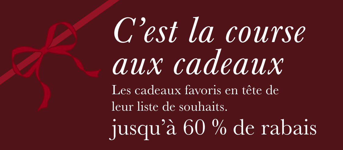 L'image affiche le texte « Recevez un cadeau jusqu'à Most- » sur un fond bordeaux foncé.