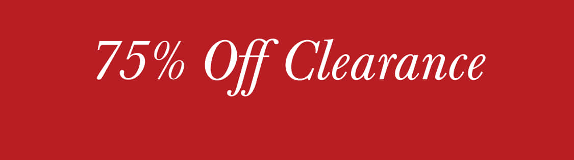 The image displays the text "70% Off Clearance" in a stylized font against a bright red background.