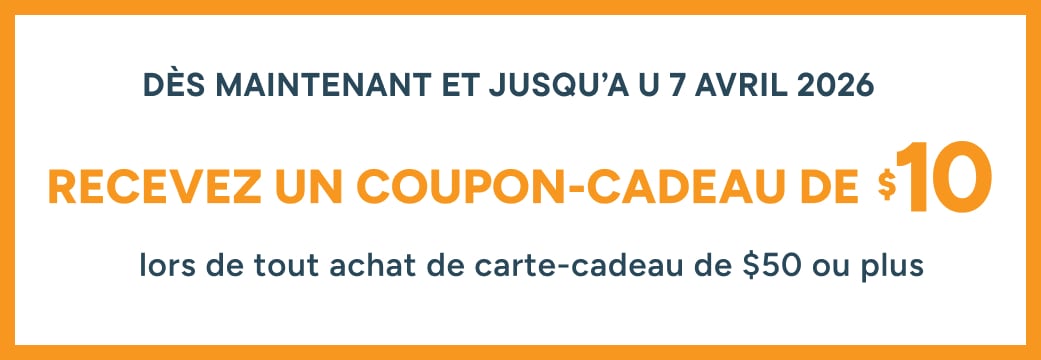L'image affiche le texte « COUPON » en grandes lettres orange, avec la mention « avec un cadeau » écrite en dessous en plus petits caractères bleu marine.
