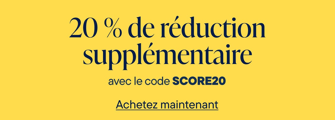 L'image affiche le texte « % de réduction » en gros caractères gras sur un fond jaune vif.