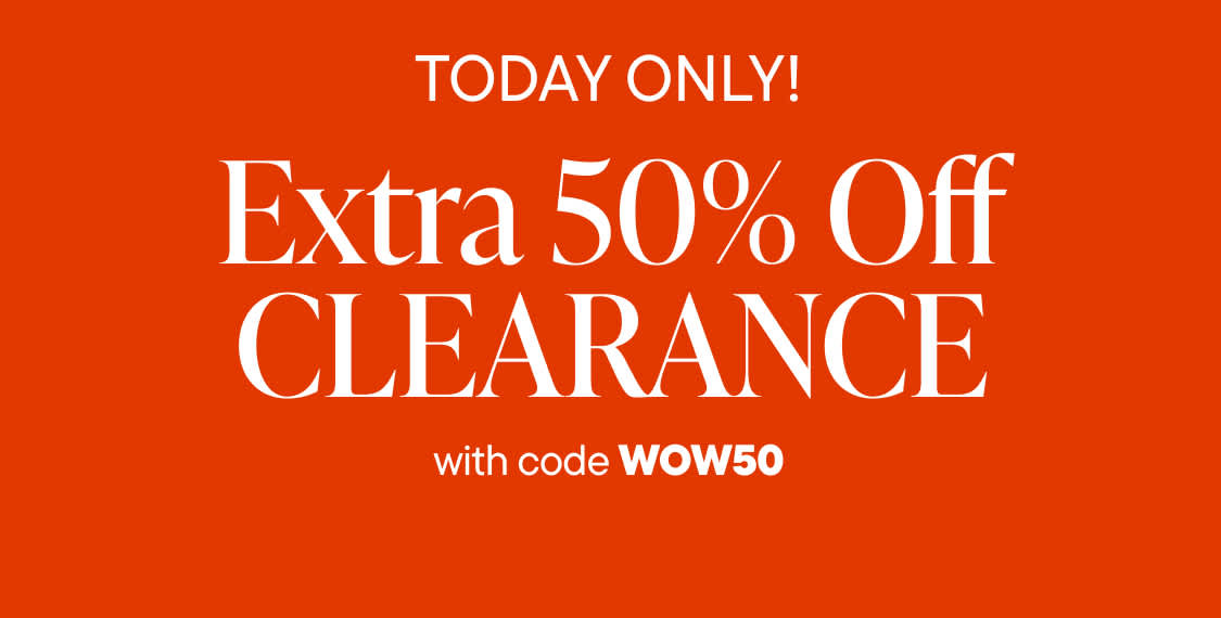 The image displays the text "% Off CLEA" in large, bold white letters against a vibrant orange background.