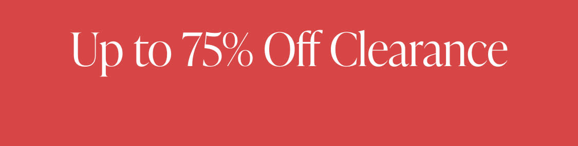 The image displays the text "75% Off Cle" in large, bold white letters against a vibrant orange background.