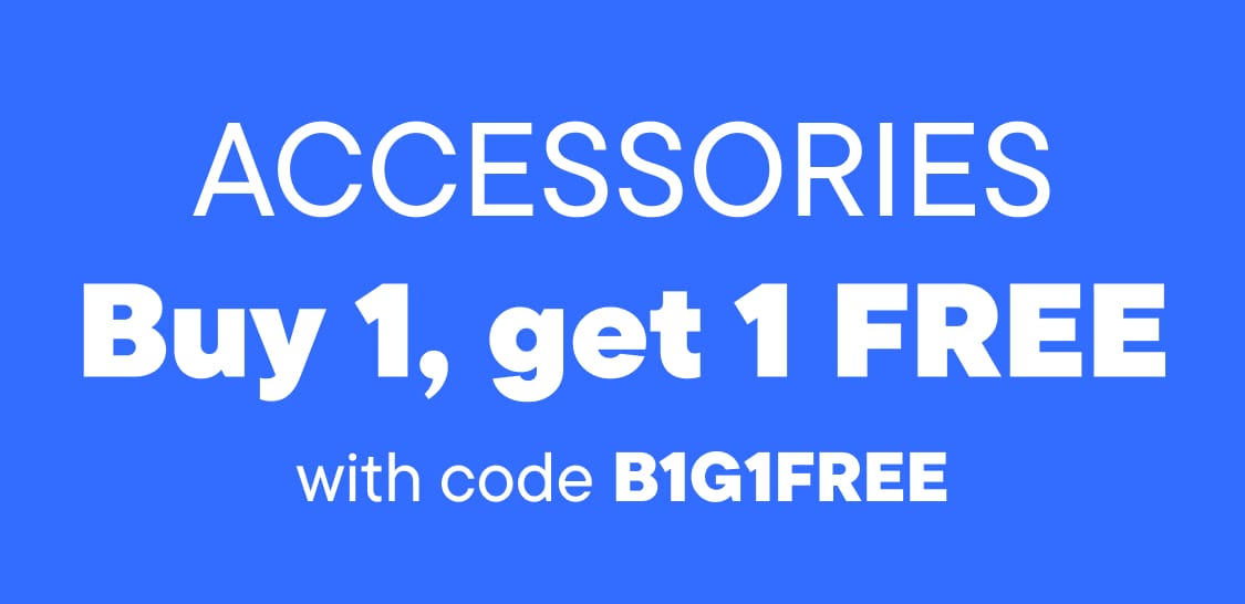 The image displays the text "1, Get" in large white letters against a bright blue background.