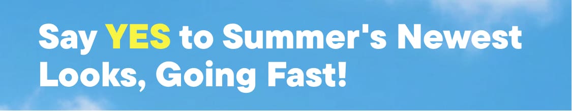 La imagen muestra el texto "Es lo más nuevo" sobre un fondo de cielo azul brillante.