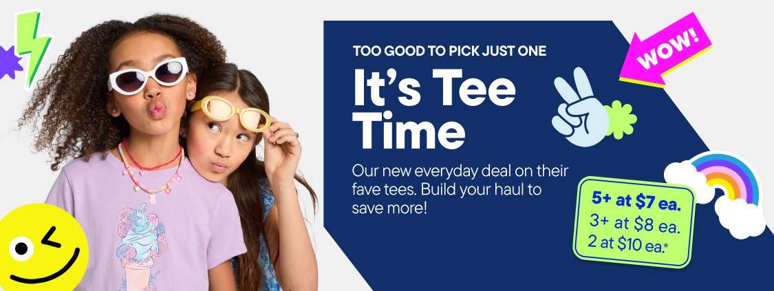 The image features a colorful advertisement for a "Tee Time" deal, with a vibrant background and various graphics and text highlighting the promotional offer.
