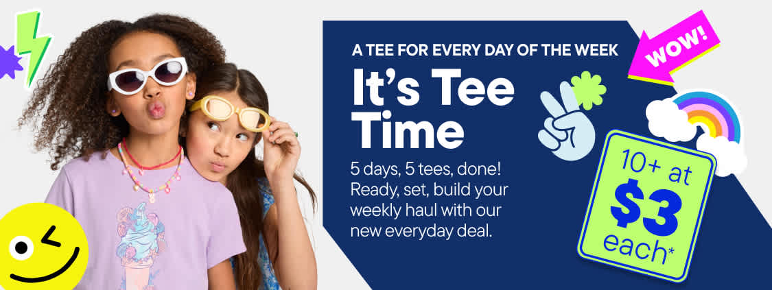 The image features a colorful advertisement for a "Tee Time" deal, with a vibrant background and various graphics and text highlighting the promotional offer.