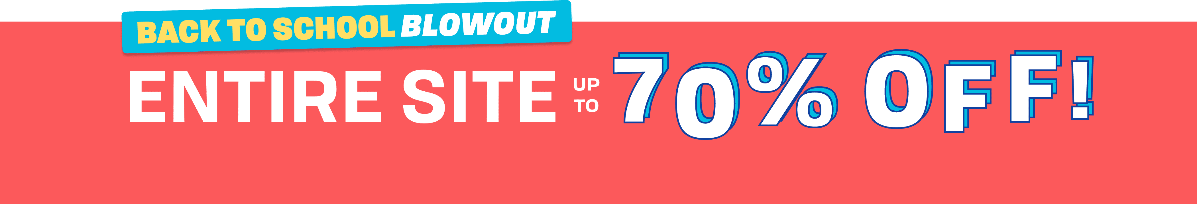 Entire Site up to 70% Off