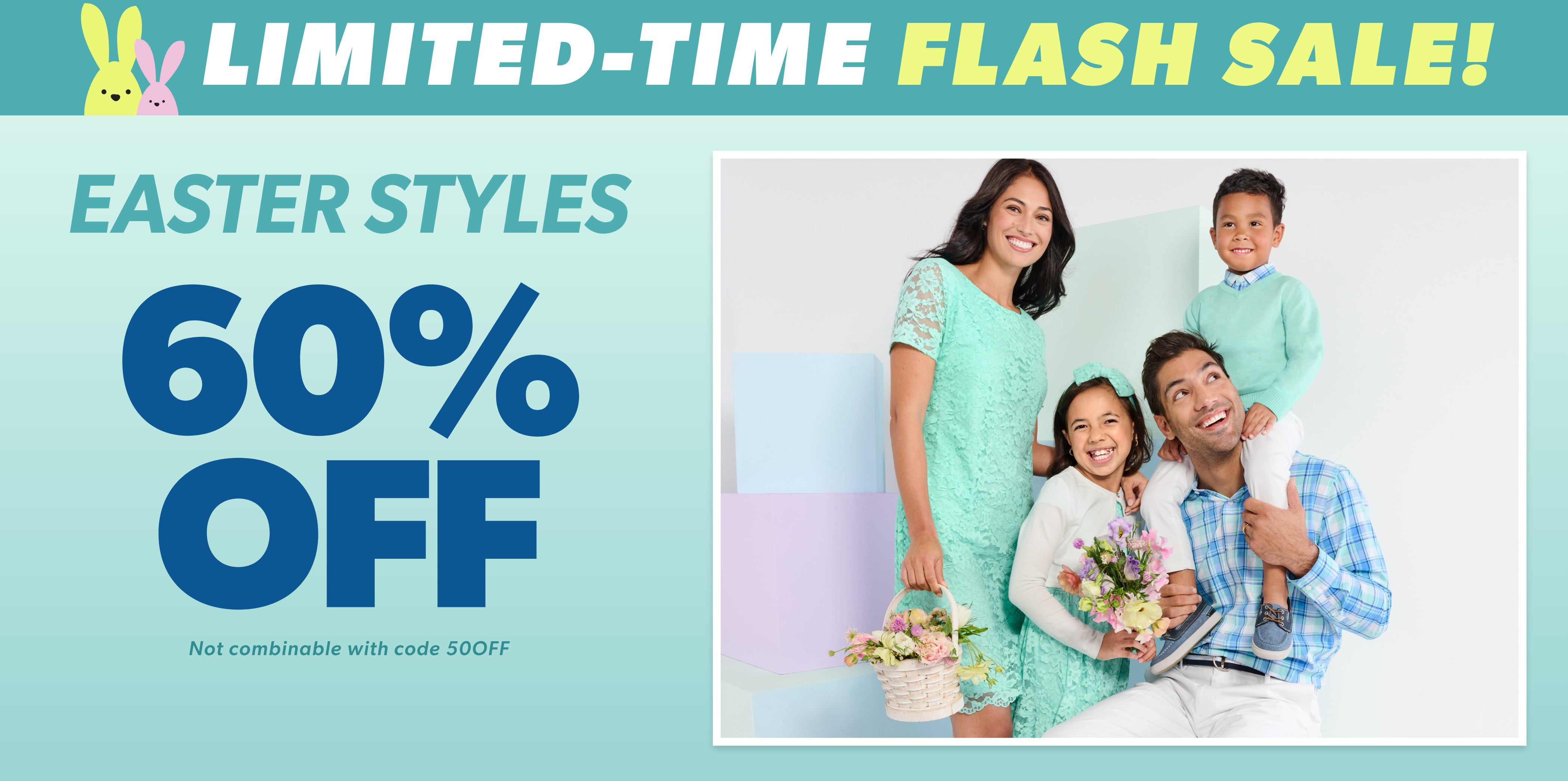 LIMITED TIME FLASH SALE! EASTER STYLES 60% OFF | not combinable with code 50OFF