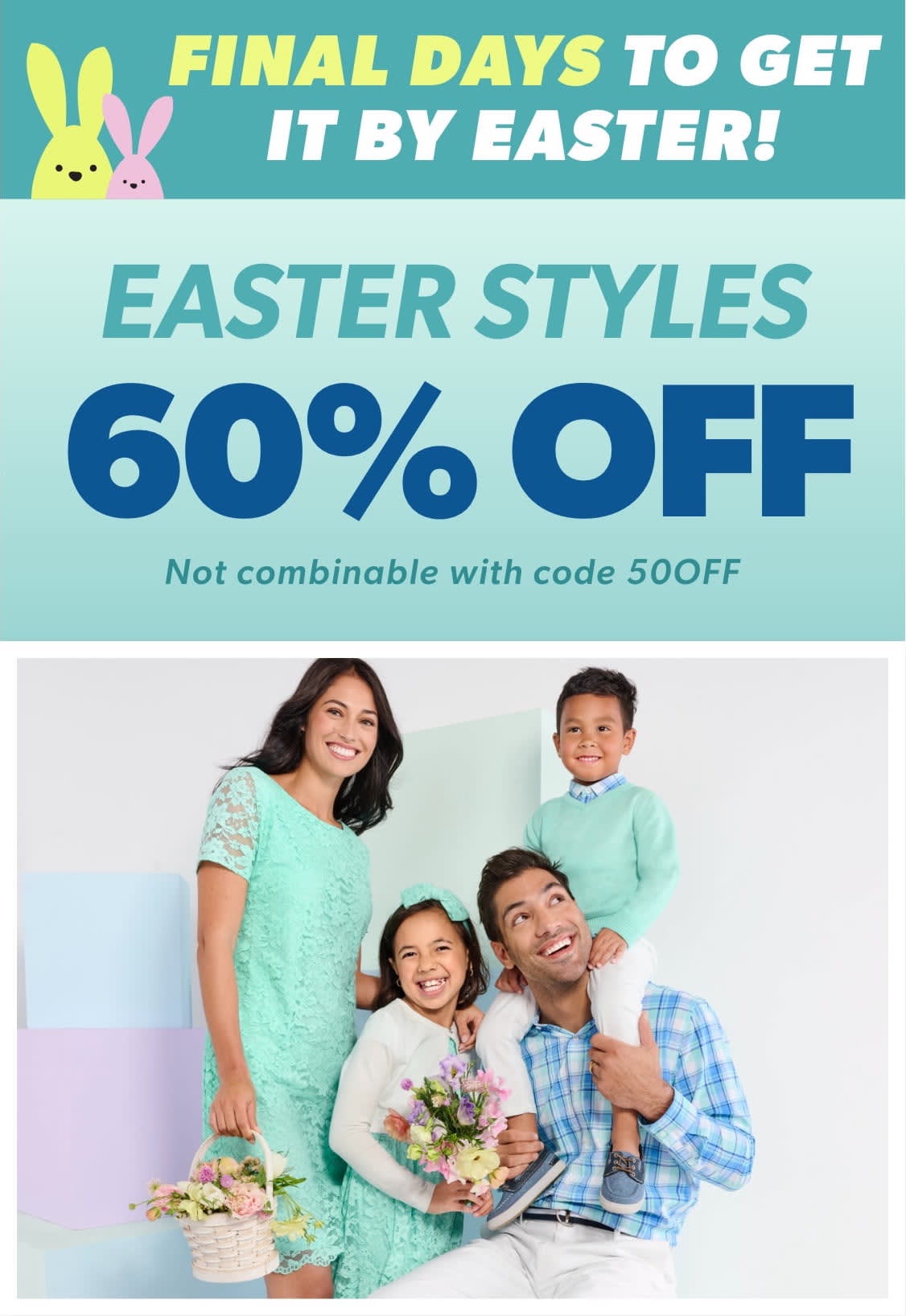 LIMITED TIME FLASH SALE! EASTER STYLES 60% OFF | not combinable with code 50OFF