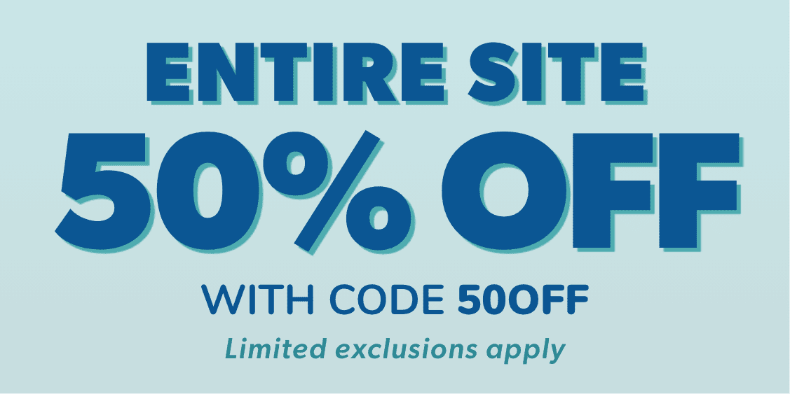 Todo el sitio 50% de descuento con el código 50OFF