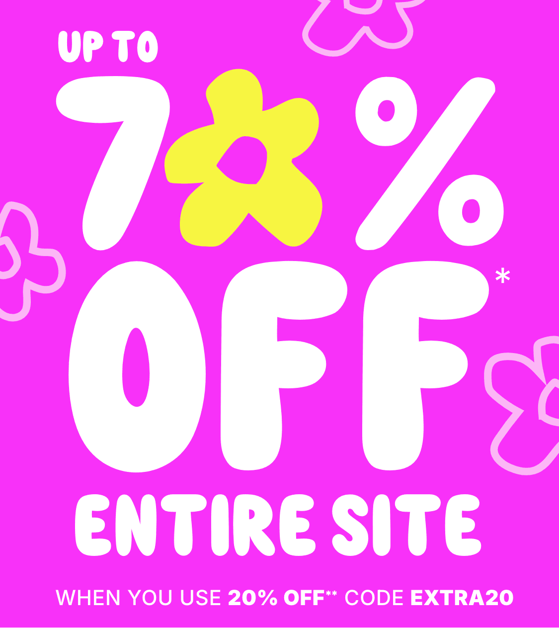 70% de descuento en todo el sitio