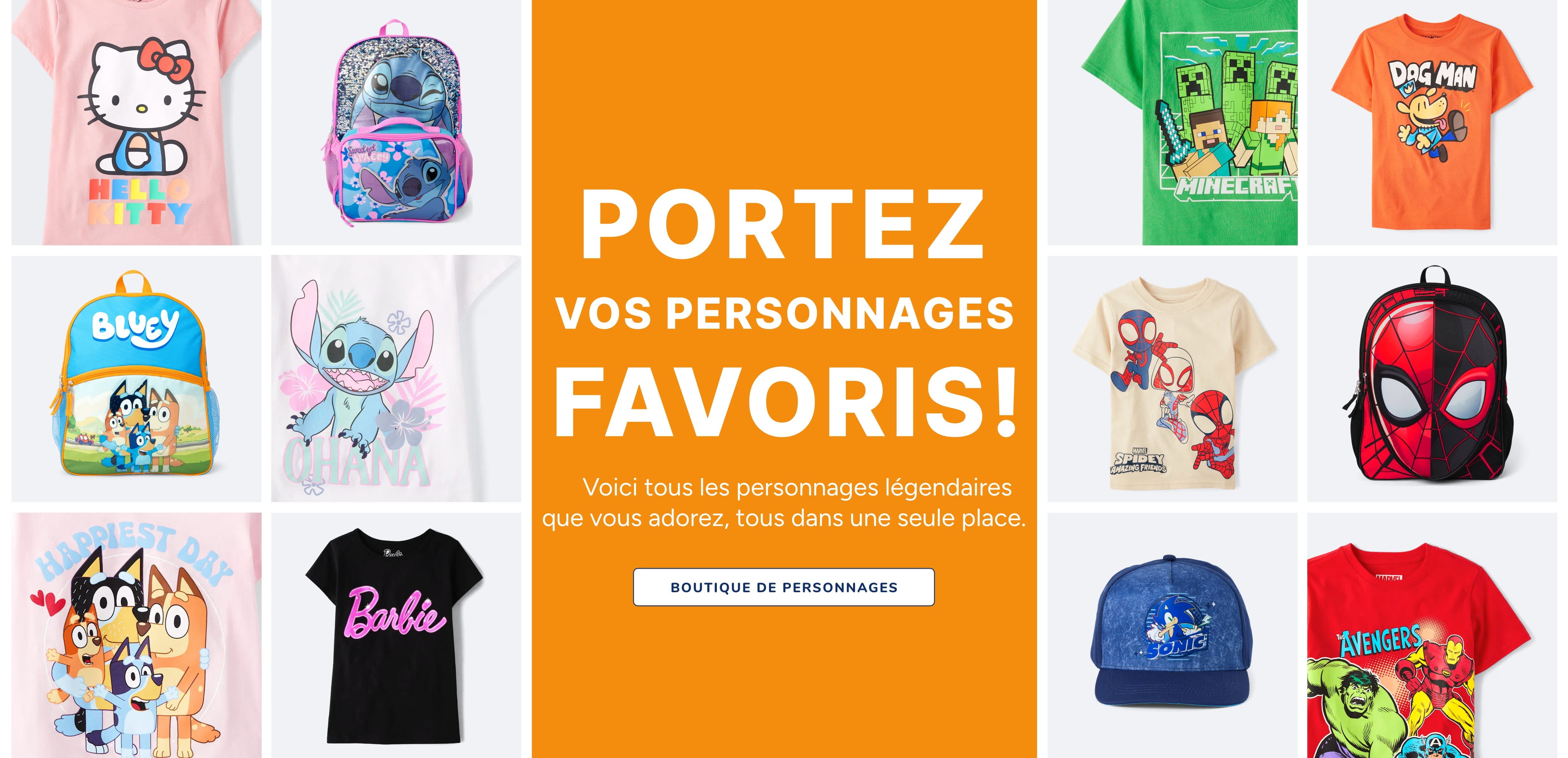 Boutique de personnages