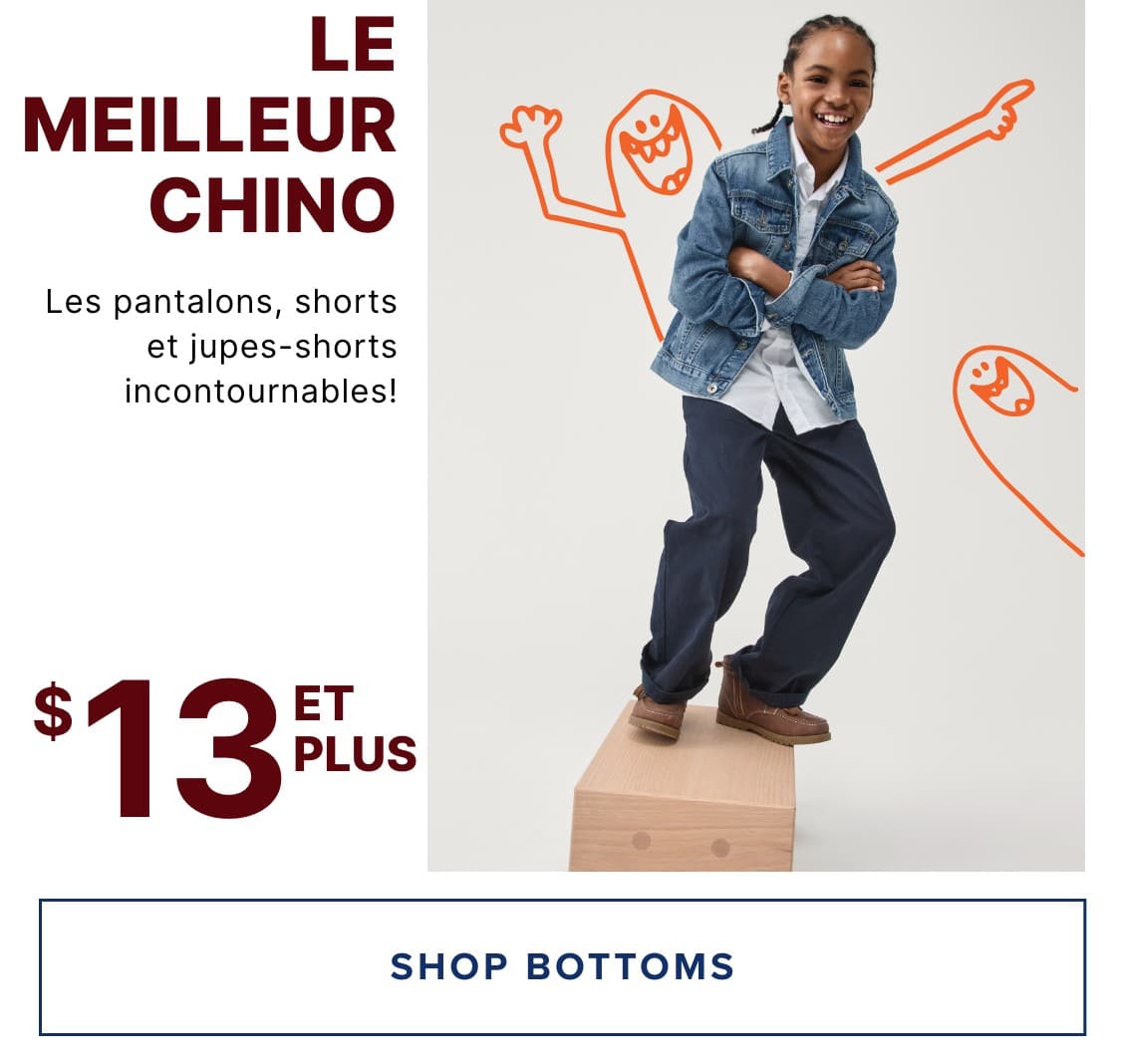 Une personne souriante portant une veste en jean et debout sur une boîte en bois, avec diverses illustrations de type dessin animé en arrière-plan.