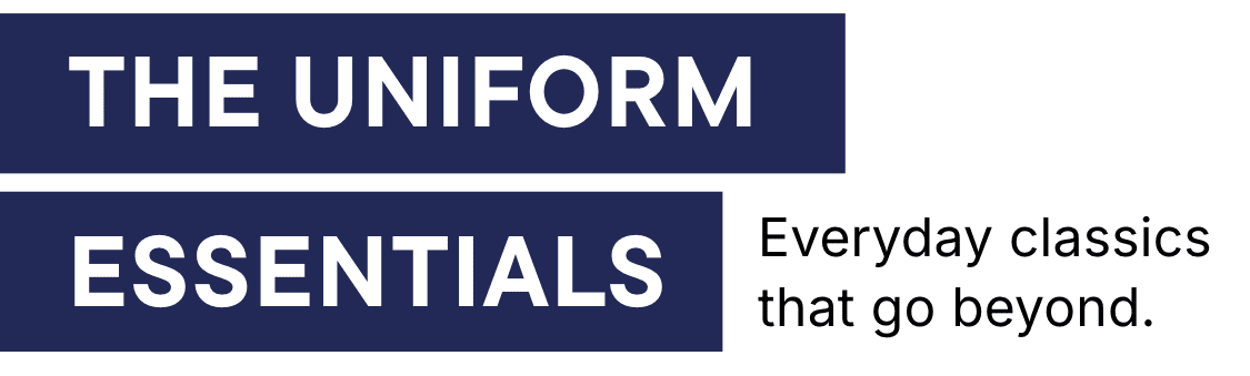 "INITIALS" in large, bold white text against a deep navy blue background.