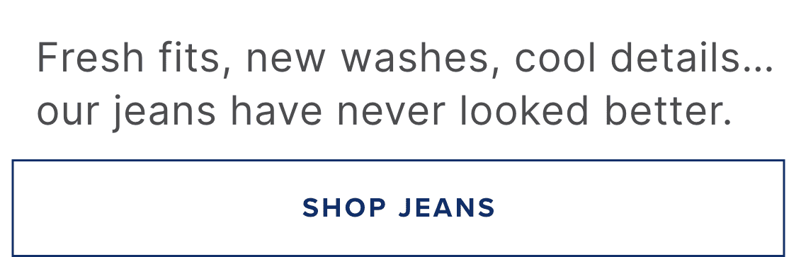 The image displays the text "our jeans ha" in a simple, minimalist style against a plain white background.