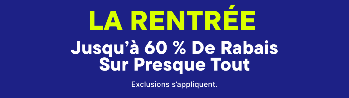 The image displays the text "BACK to SCHOOL 50 Off Almost Everything" against a bright blue background.