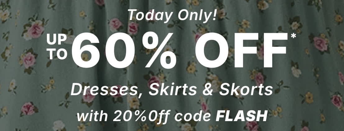 Up to 60% displayed in large white text against a blurred, dark green background.