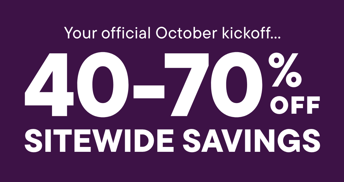 The image displays the text "Your official October kickoff ITEWID" against a deep purple background.