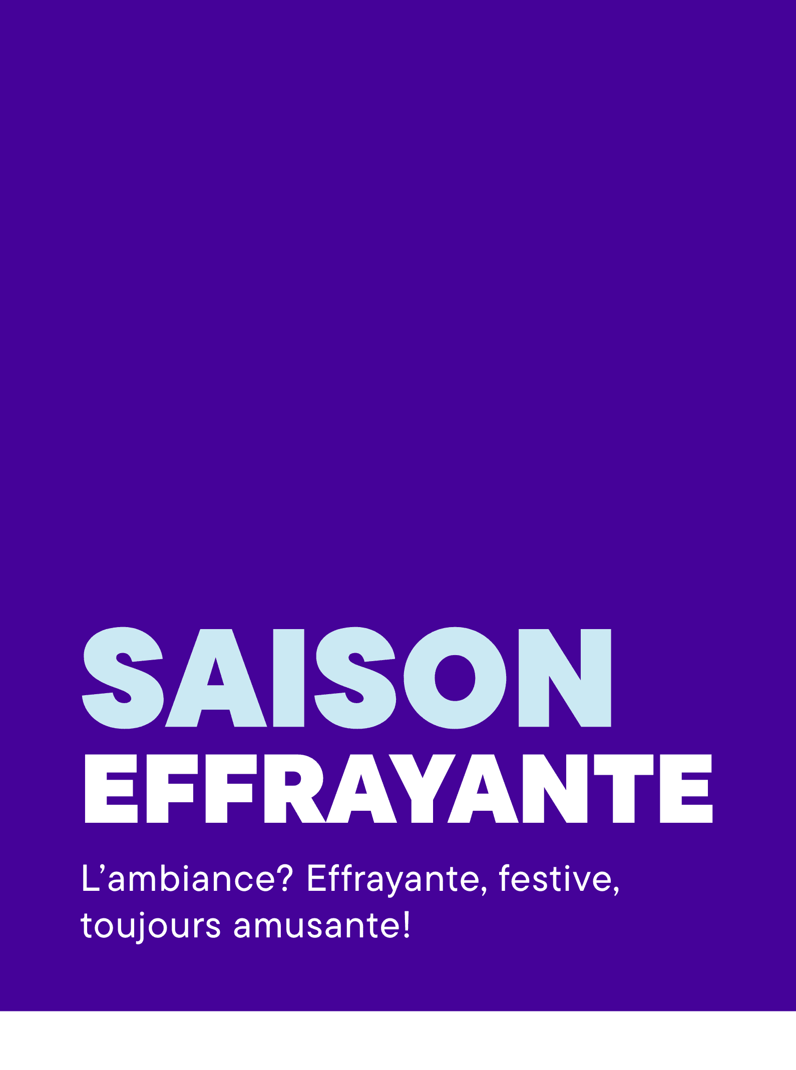 L'image présente le texte « SPOOKY SZN » en grandes lettres blanches stylisées sur un fond violet vibrant.