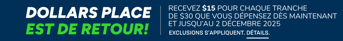 Placebucks, gagnez 15 $ pour chaque tranche de 30 $ dépensés 