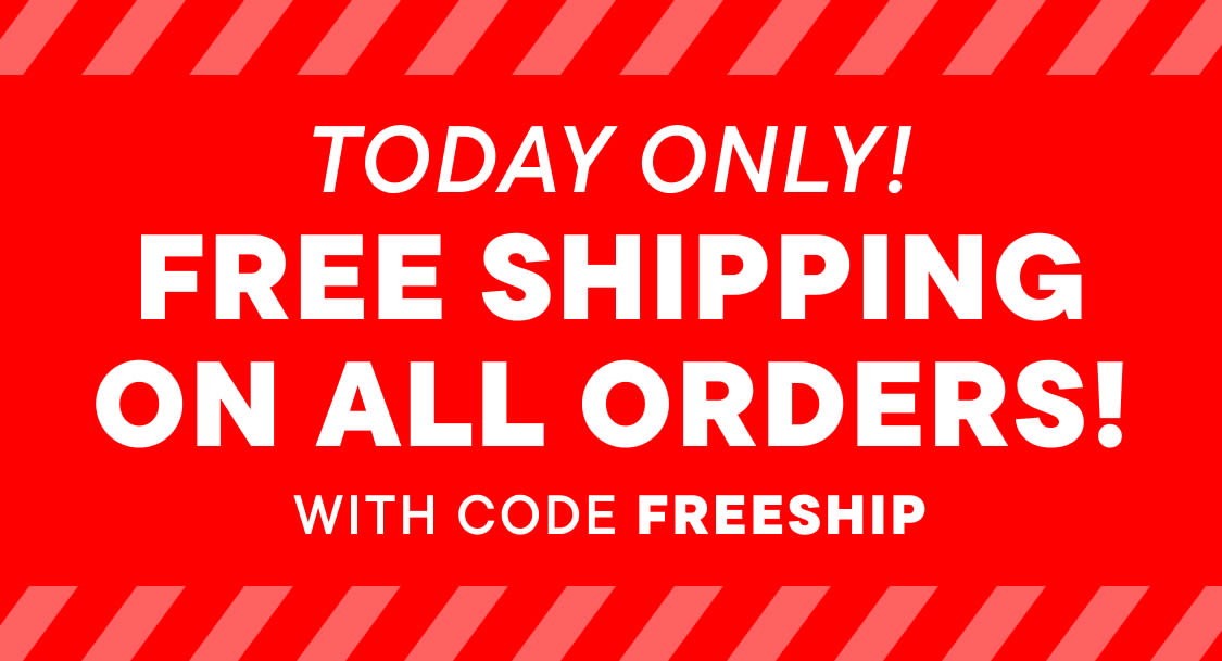 The image depicts a bright red background with bold white text in the center that reads "SHIPPING".