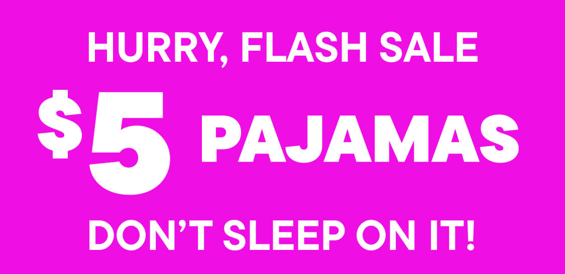 The image features the word "PAJAMA" in large white text against a vibrant pink background.