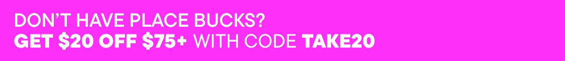 The image displays the text "$60+" in large white letters against a bright pink background.