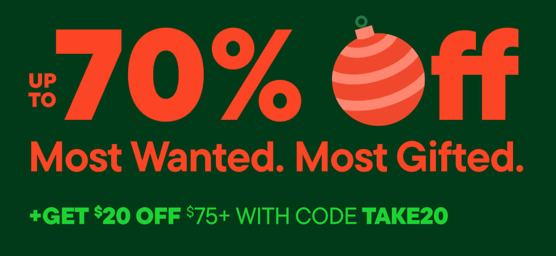 The image displays the text "Most Wanted. Most Gifted." in large, bold red letters against a dark green background.