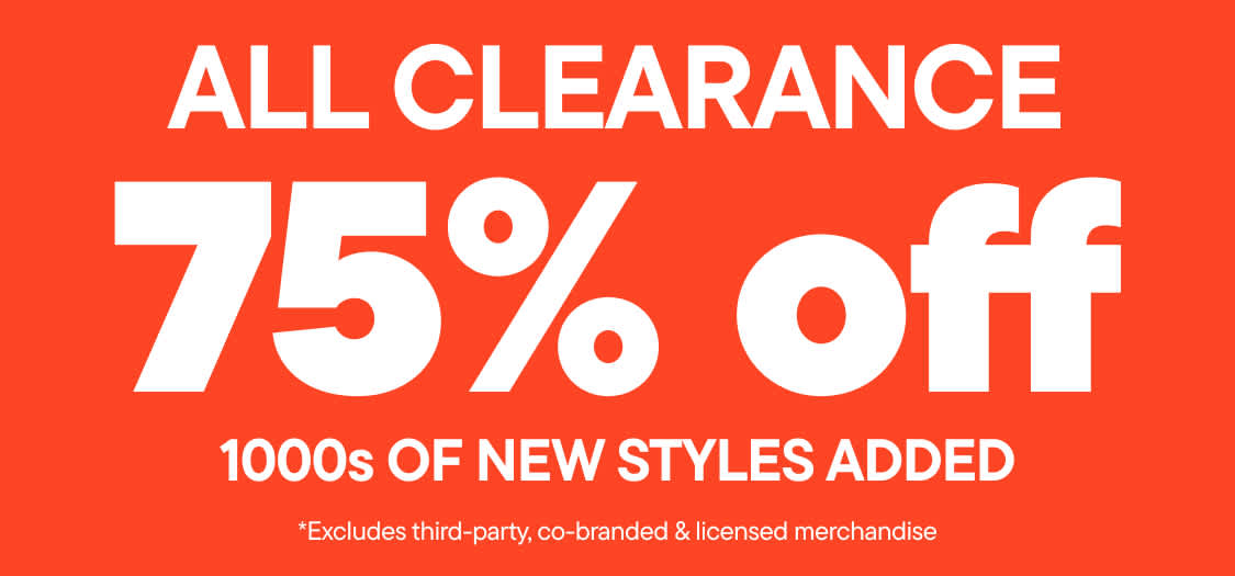 The image displays a large white text "75% off" against a bright orange background, with a smaller text "Exclude 10" below it.