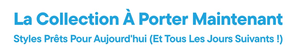 The image displays the text "The Wear Now Lineup" in large blue letters against a white background.