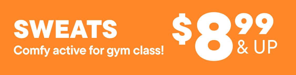 The image displays the text "CATS love for gym class!" against an orange background, along with a dollar sign symbol.