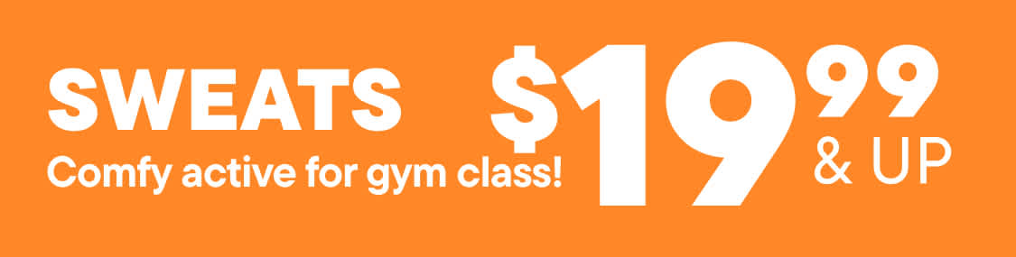 The image displays the text "CATS $19 LIVE FOR GYM CLASS!" against an orange background.