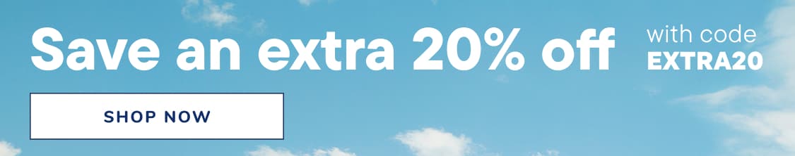 The image displays the text "20%" prominently against a bright blue background.