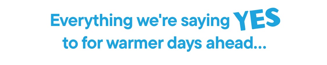 The image displays the word "All the things we’re saying o this season..." written in large, bold blue letters against a white background.