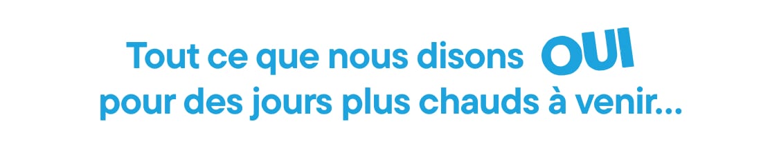 L'image affiche la phrase « Tout ce que nous disons cette saison… » écrite en grandes lettres bleues grasses sur fond blanc.