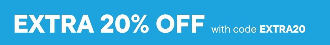 EXTRA 20% OFF WITH CODE EXTRA20