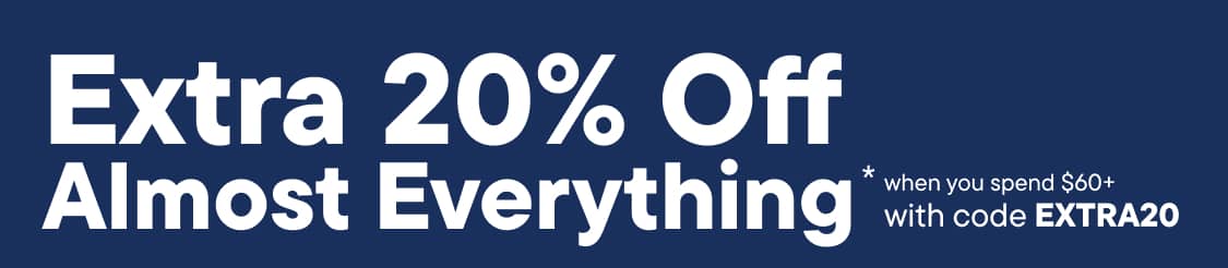 Extra 20% Off Almost Everything when you spend $60+ with code EXTRA20