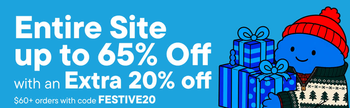 Entire Site up to 65% Off with an Extra 20% off $60 + orders with code FESTIVE20